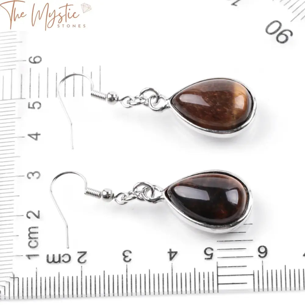 Water Drop Natural Stone Dangle Earrings