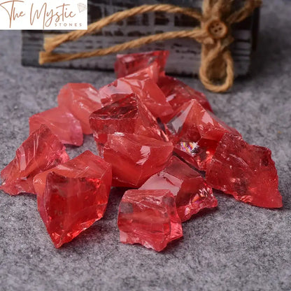 Watermelon Red Quartz Crystal Gravel - 100G