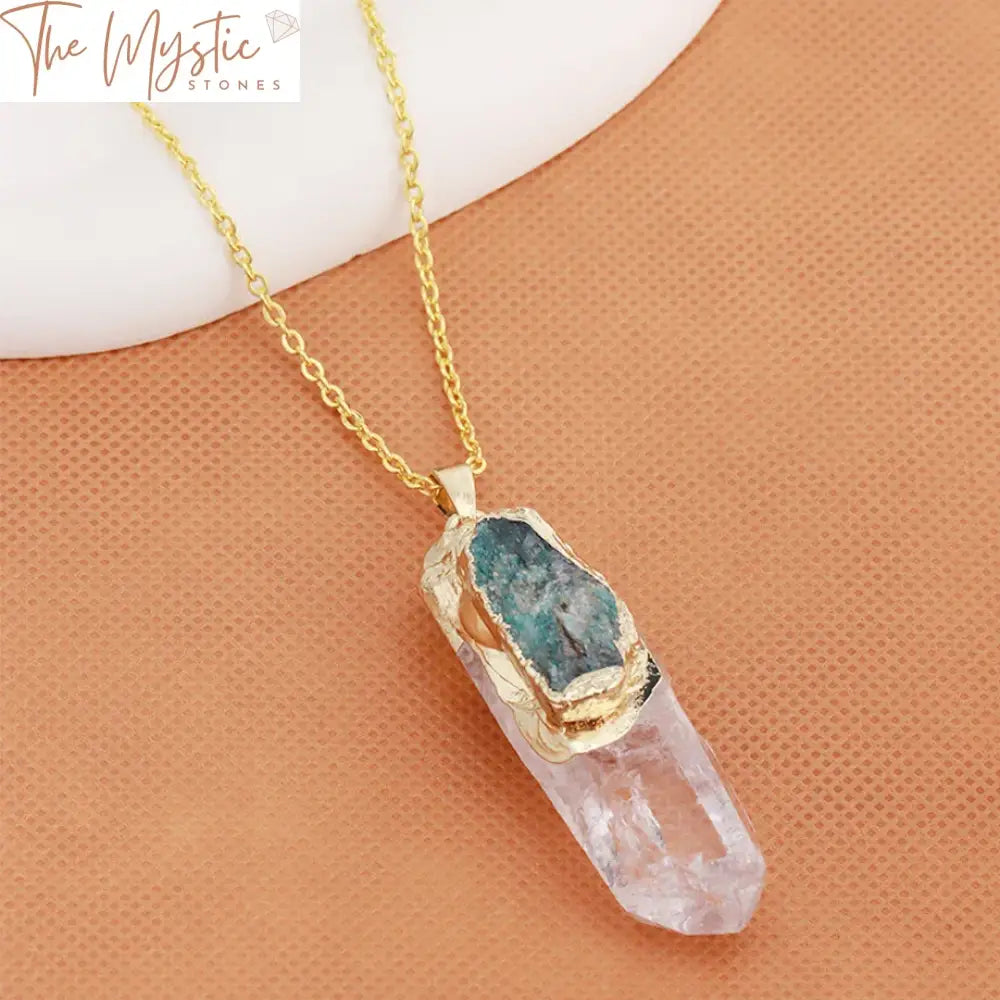 White Crystal Quartz Pendant Necklace