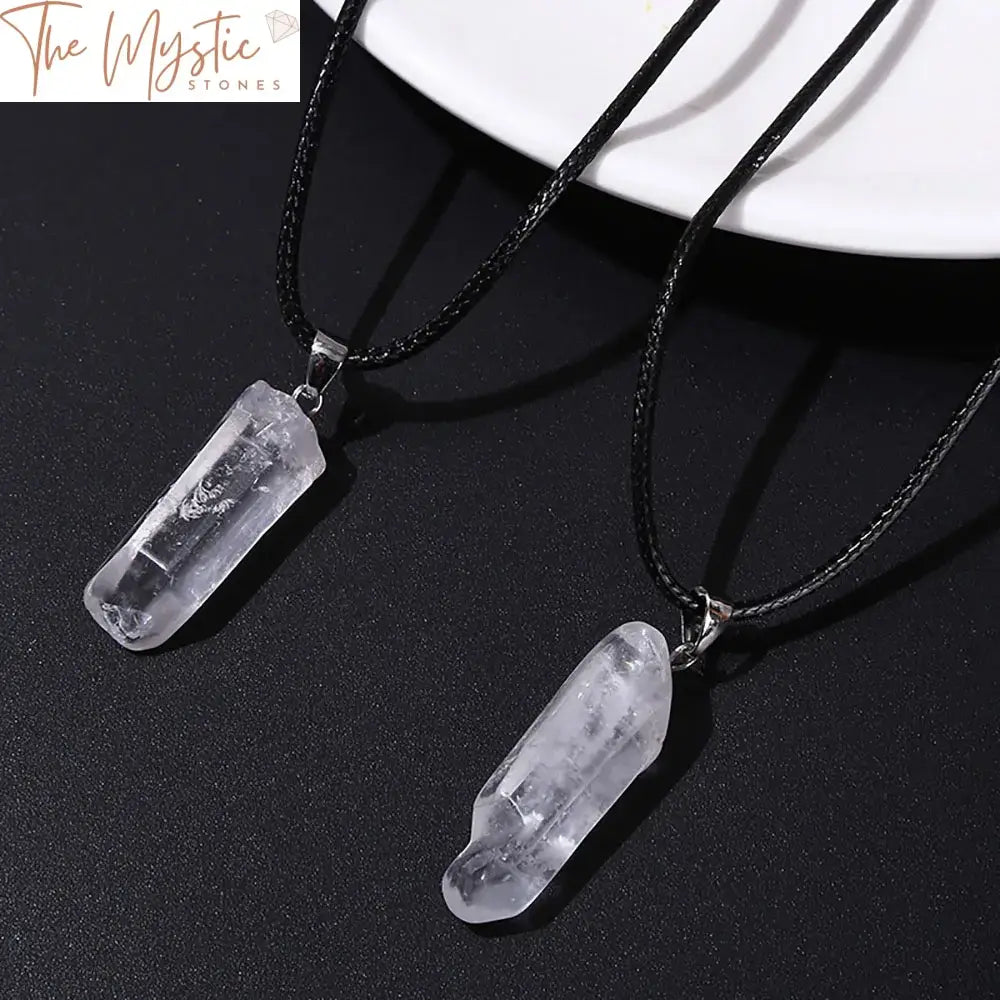 White Crystal Quartz Point Pendant