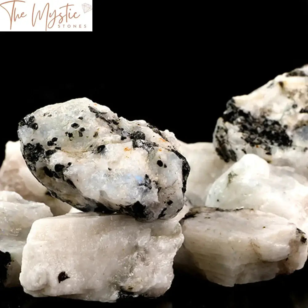 White Moonstone Natural Rough Crystal Gravel