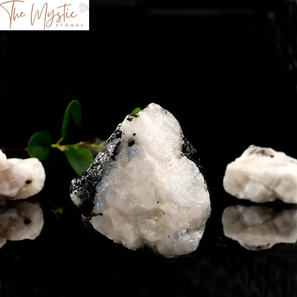 White Moonstone Natural Rough Crystal Gravel