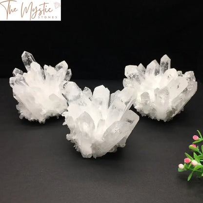 White Phantom Quartz Crystal Cluster