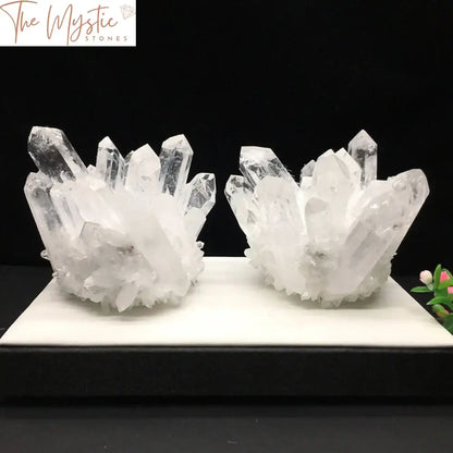 White Phantom Quartz Crystal Cluster