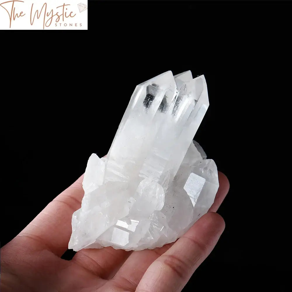 White Quartz Crystal Cluster Healing Mineral Specimen