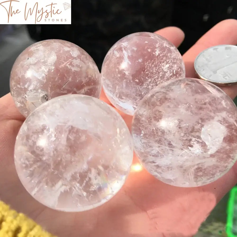 White Quartz Crystal Healing Sphere