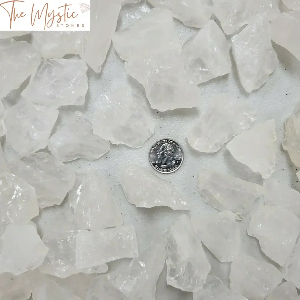 White Quartz Crystal Rough Gemstones