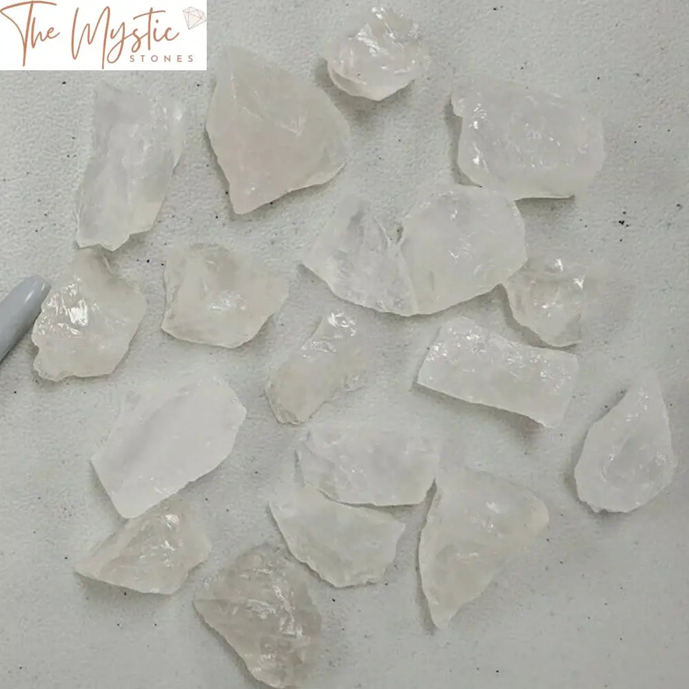 White Quartz Crystal Rough Gemstones