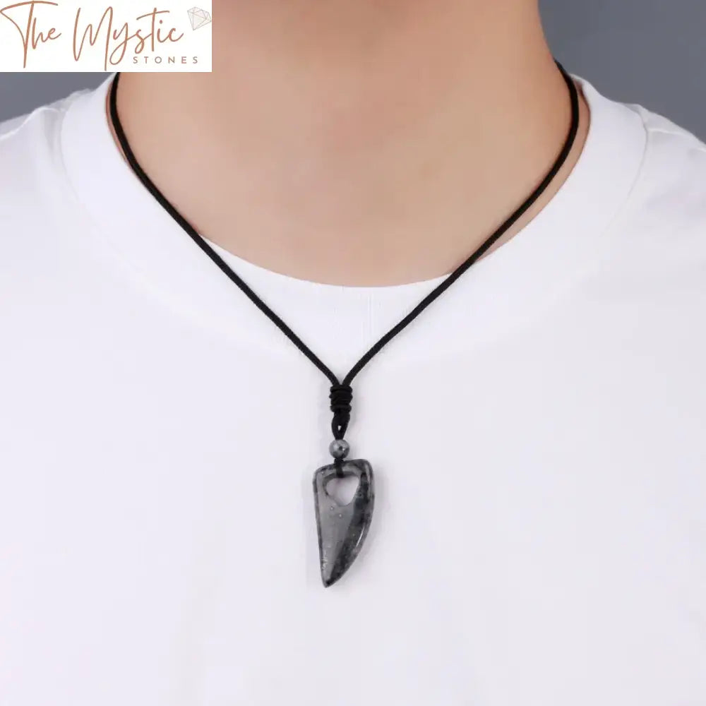 Wolf Tooth Crystal Pendant Necklace