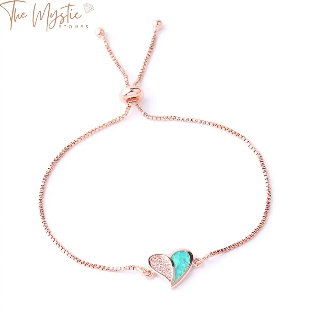 Women’s Adjustable Heart Charm Bracelet