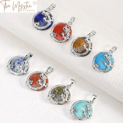 Women’s Natural Stone Crystal Pendants - Mixed Colors