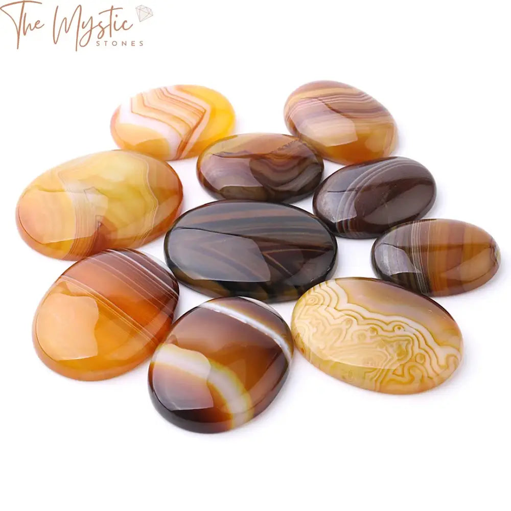 Yellow Vein Agate Cabochon Beads 22X30Mm & 30X40Mm