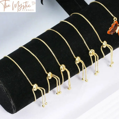 Zircon Butterfly Bracelet In Gold Tone Stainless Steel